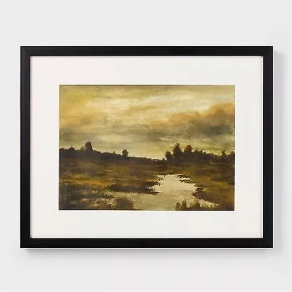 20"x16" Marshland at Dusk Framed Wall Art - Threshold designed with Studio McGee - Picture 2 of 4